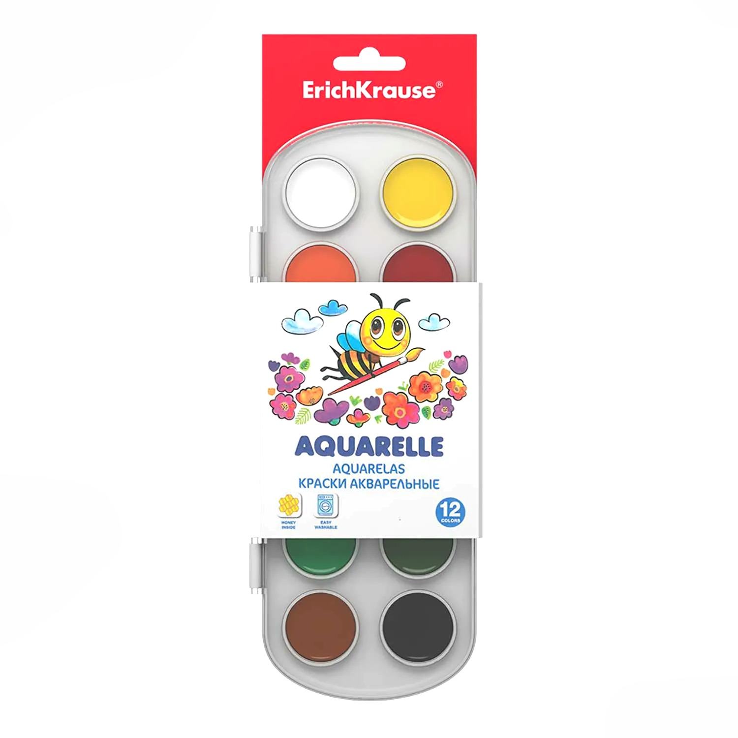 Erich Krause Краски акварельные медовые 12цветов