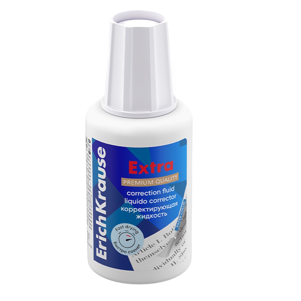 Erich Krause Корректирующая жидкость с кисточкой Extra 20мл