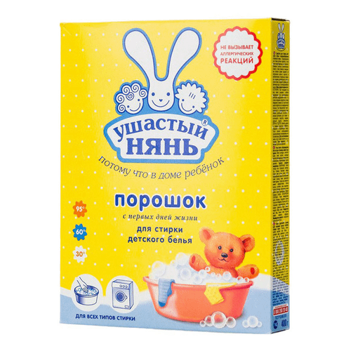 Ушастый нянь порошок д/детского белья 400гр
