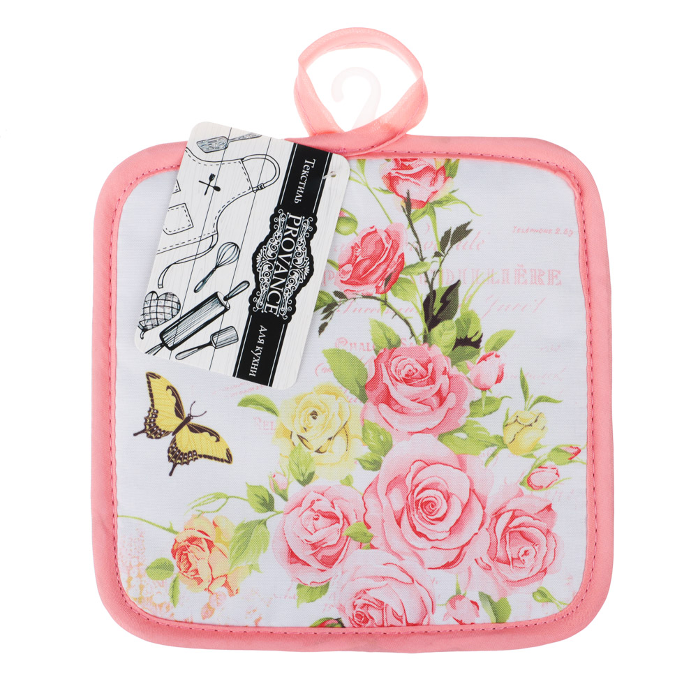 PROVANCE Чайная роза Прихватка, 100% полиэстер, 17х17см