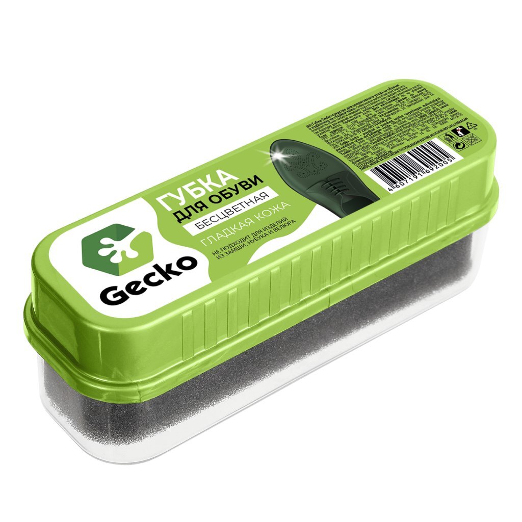 GECKO Губка для обуви бесцветная