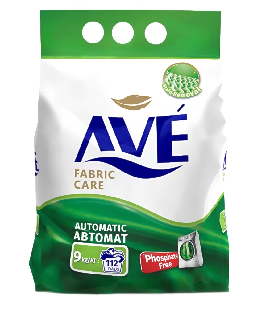AVE порошок автомат для всех видов тканей 9кг AVE порошок автомат для всех видов тканей 9кг