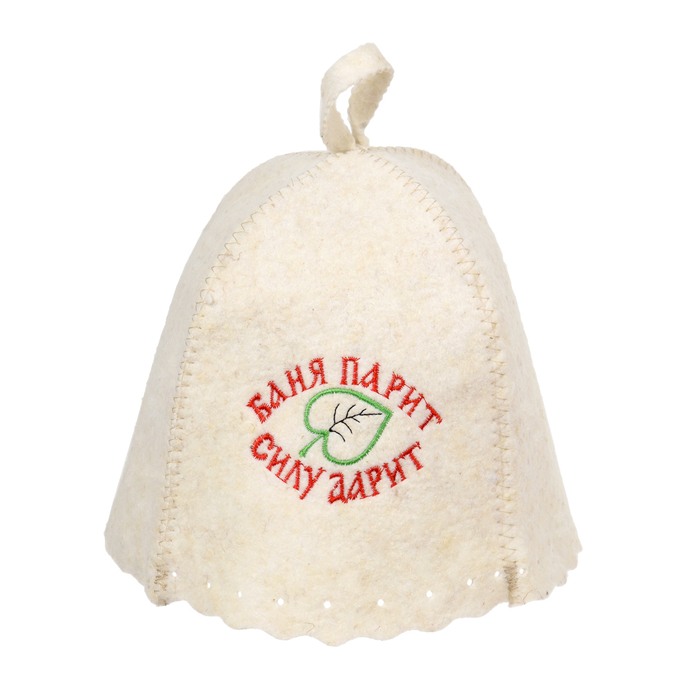 HotPot Шапка для бани и сауны "Баня парит, силу дарит" войлок 41169