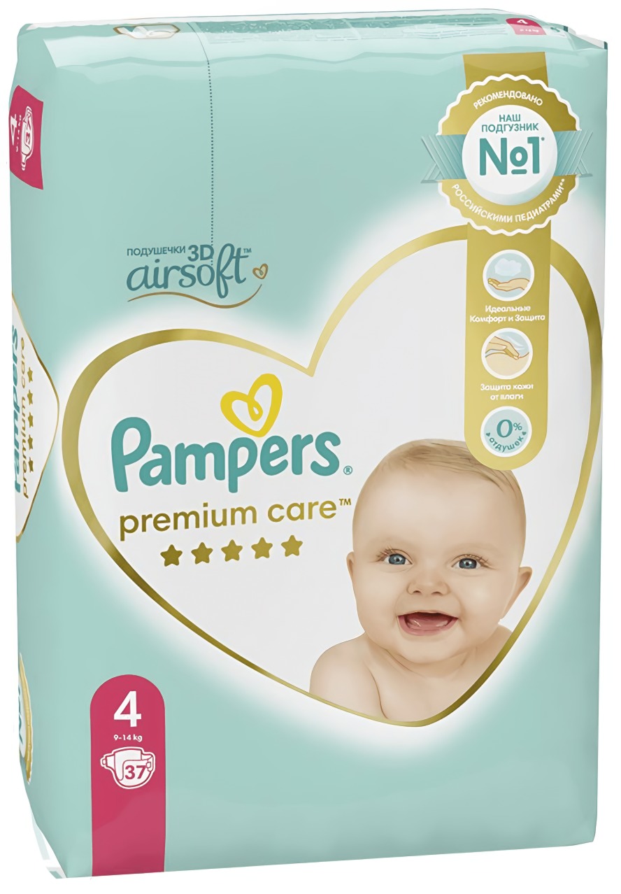 Pampers Premium care Maxi 9-14кг/37шт