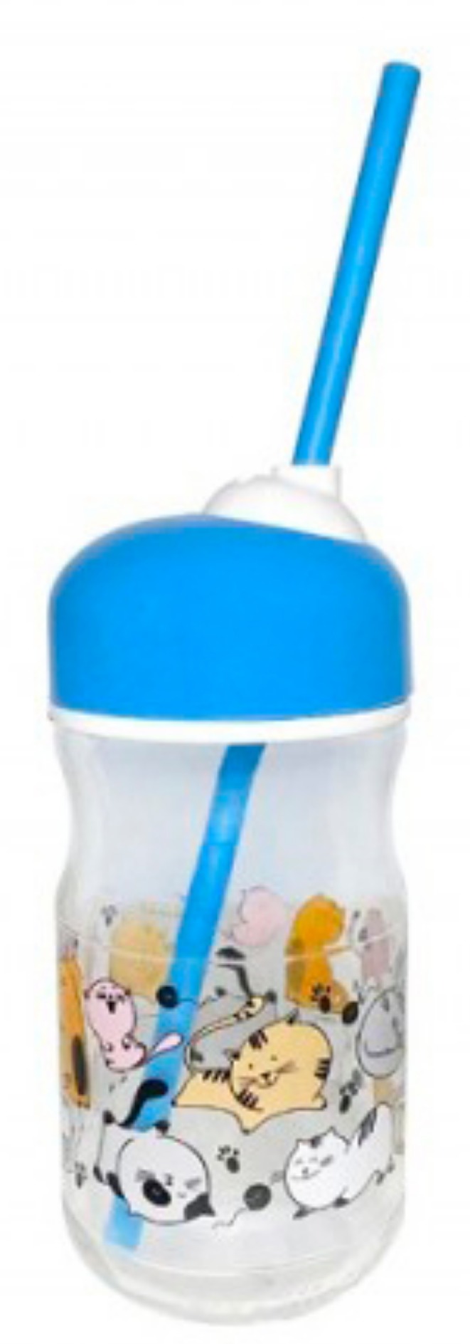 Бутылка для воды с трубочкой 370мл