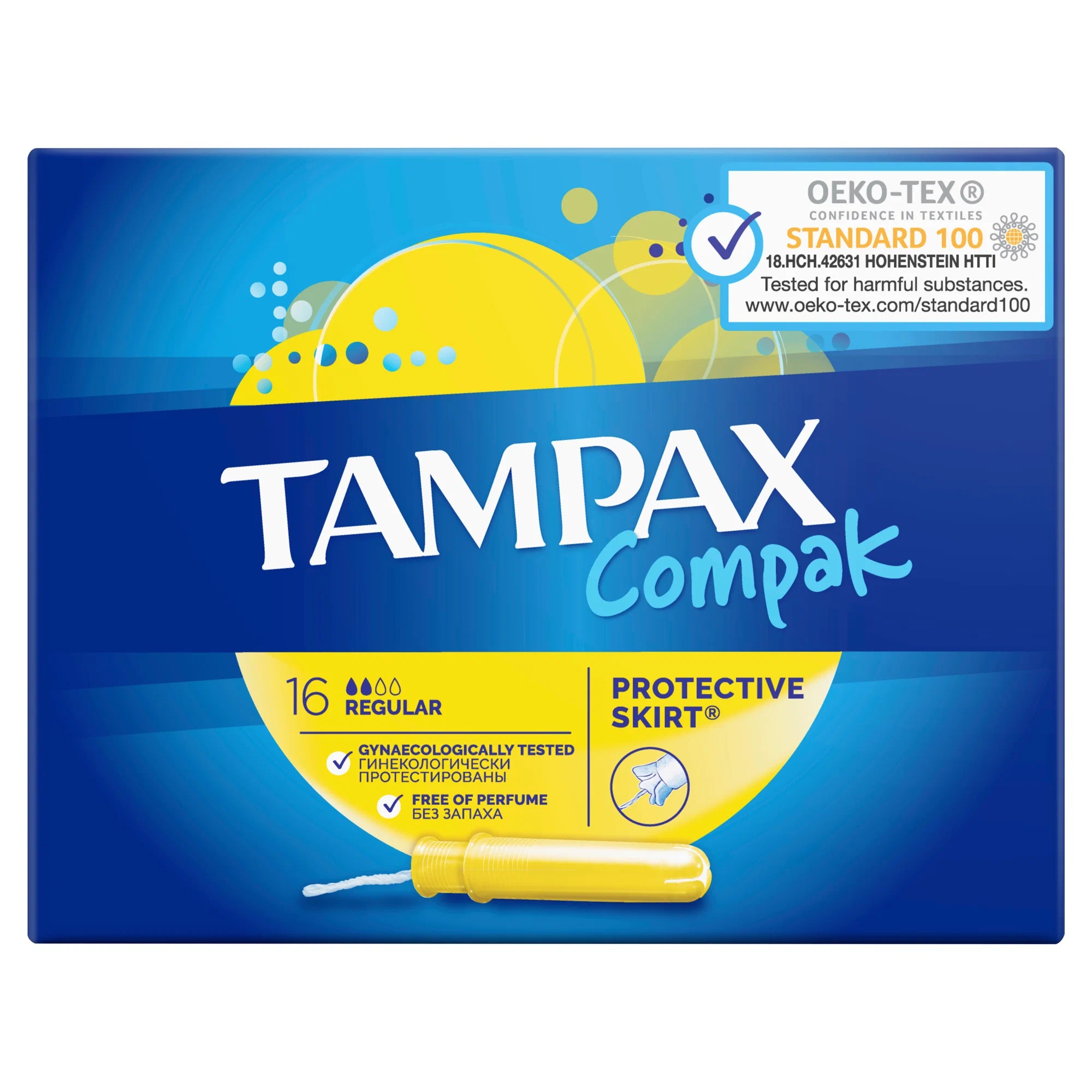 tampax compak regular с апликатором 16 шт