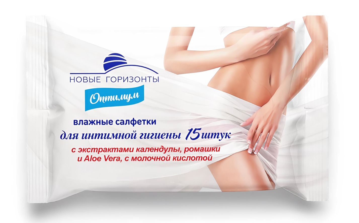 Новые горизонты/Visage Optimum Салфетки влажные для интимной гигиены 15 штук
