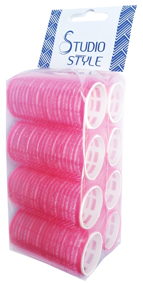 Бигуди с липучкой D=28мм 8шт пластмассовые 58244