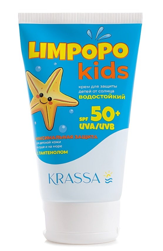 Krassa Limpopo Kids Крем защитный водостойкий с Пантенолом SPF 50+ 150мл