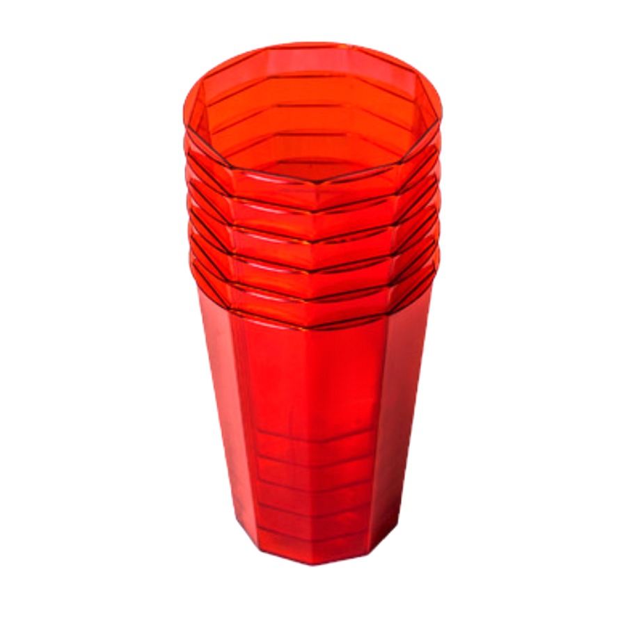 Стакан пластиковый 250мл цв.6шт