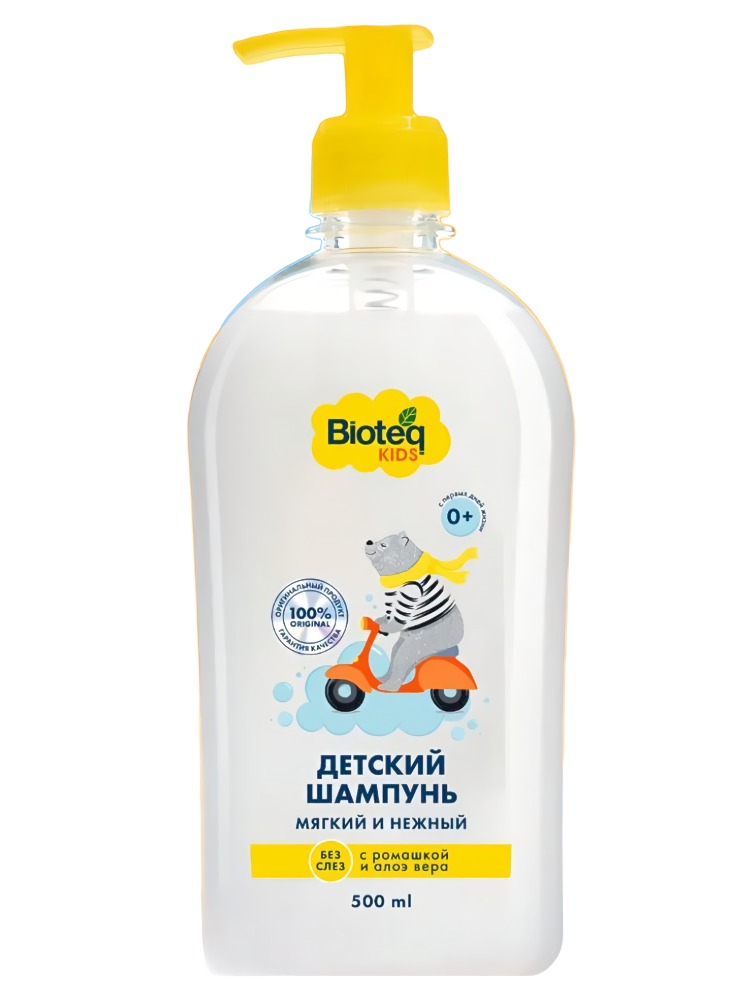 Bioteq Kids Детский шампунь с ромашкой и алоэ вера 500мл
