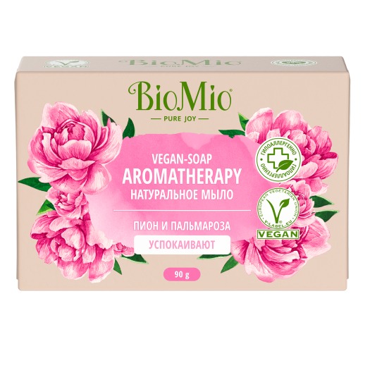 BioMio Bio-Soap натуральное мыло Пион и масло Пальмарозы 90г