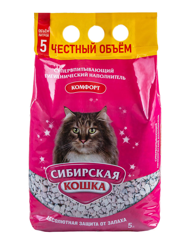 Сибирская кошка Наполнитель Комфорт 5л