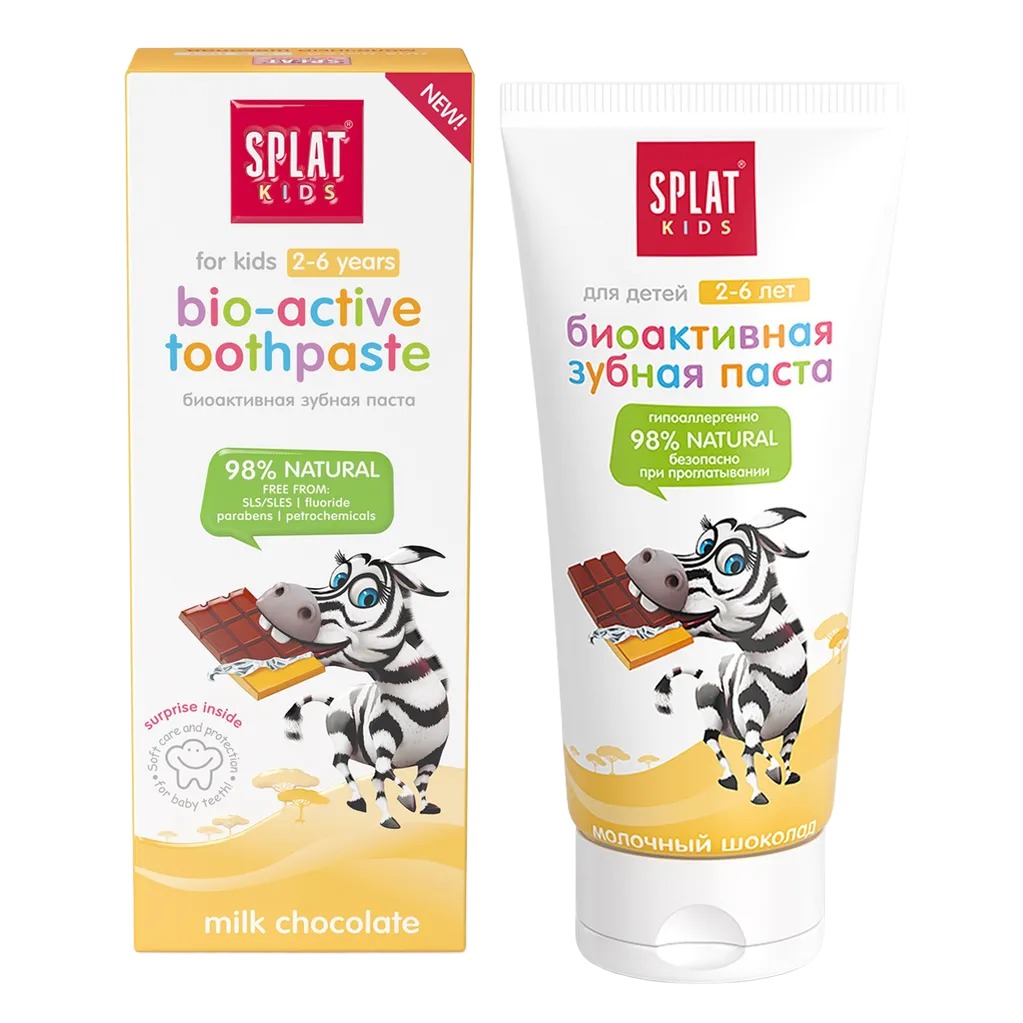 Splat зубная паста натуральная Kids Молочный шоколад 50мл