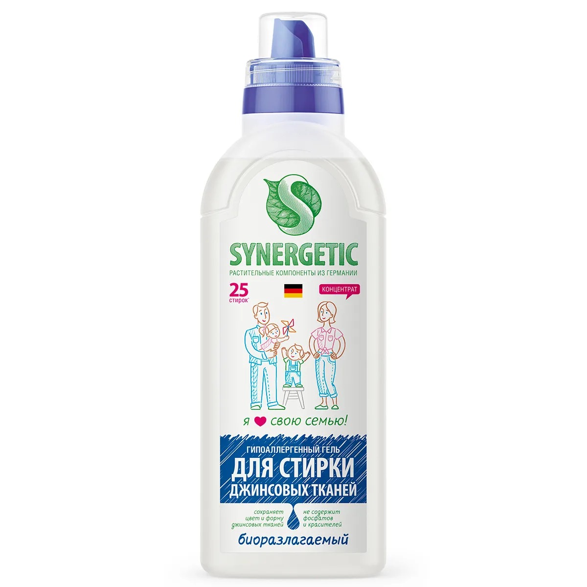 SN Биоразлагаемый концентрированный гель для стирки джинсовых тканей 750мл