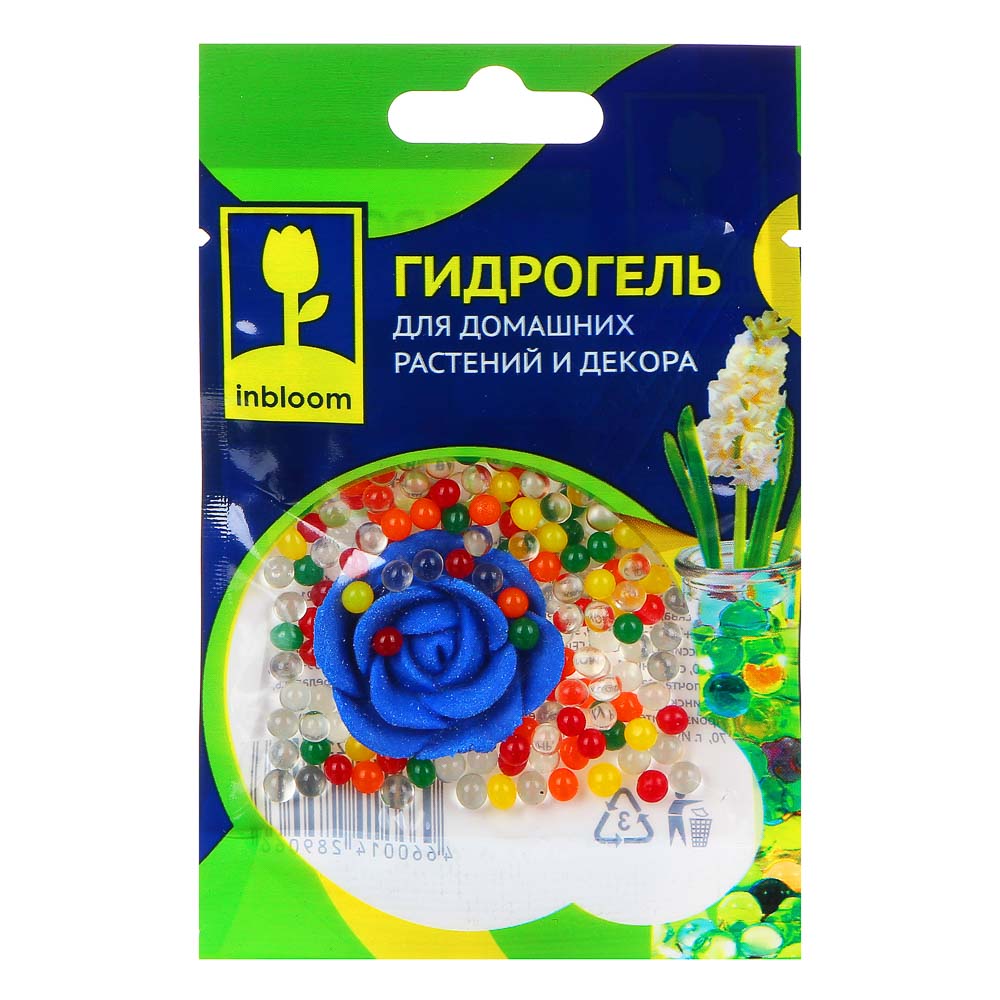 Растущие гелевые шарики разноцветные с цветком 11,5*8см