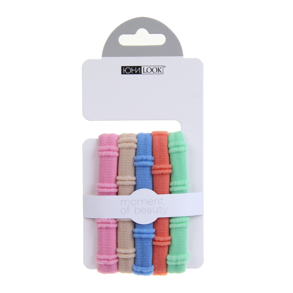 ЮНИLOOK Резинки для волос, 5шт, полиэстер, 5,5см, 6 цветов, ACS-12 ЮНИLOOK Резинки для волос, 5шт, полиэстер, 5,5см, 6 цветов, ACS-12