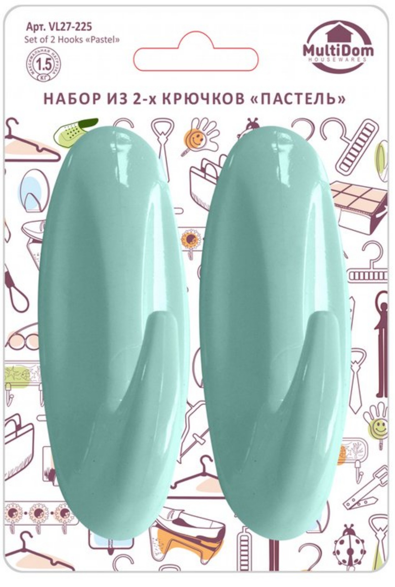 Набор из 2-х крючков длинные овал Набор из 2-х крючков длинные овал