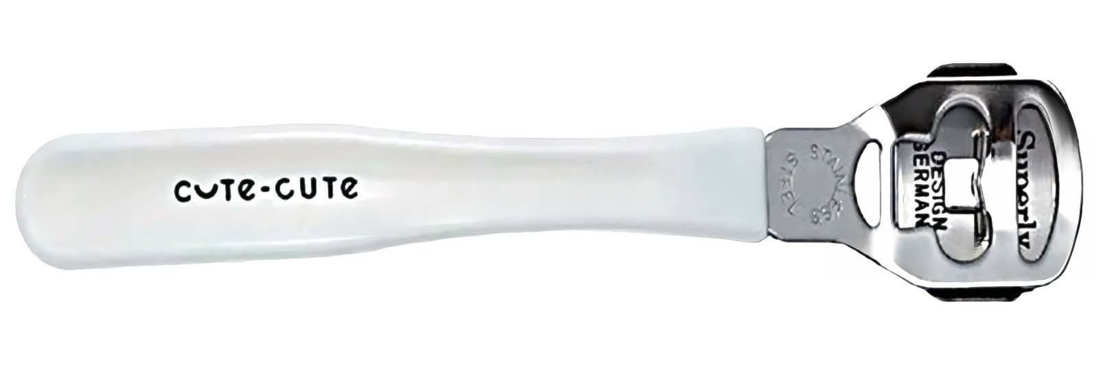 Резак для пяток изогнутый белый пластиковый 020258