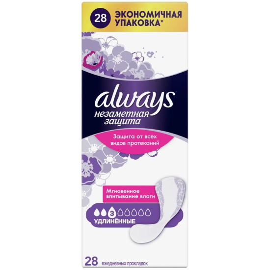 ALWAYS ежедневные ароматизированные Незаметная защита экстраудлиненные Duo 28шт