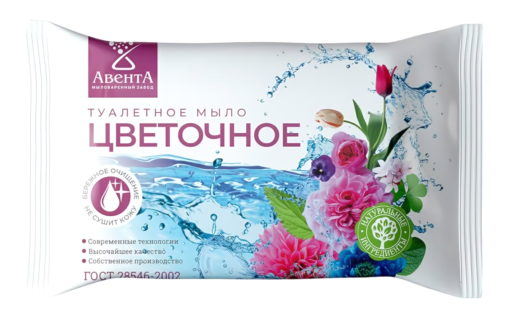 Мыло Туалетное Авента Цветочное в цвете 90гр