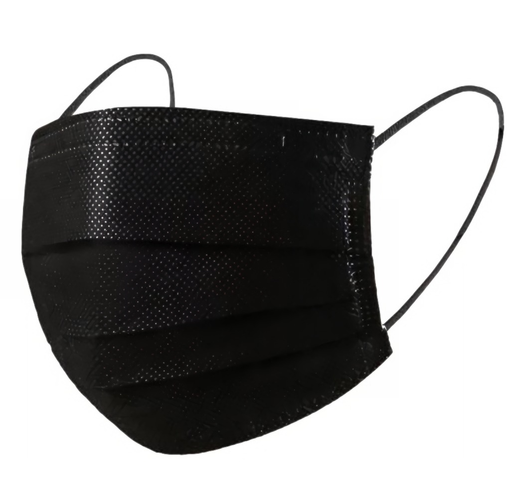 Трехслойная маска черная (инд.упаковка) 