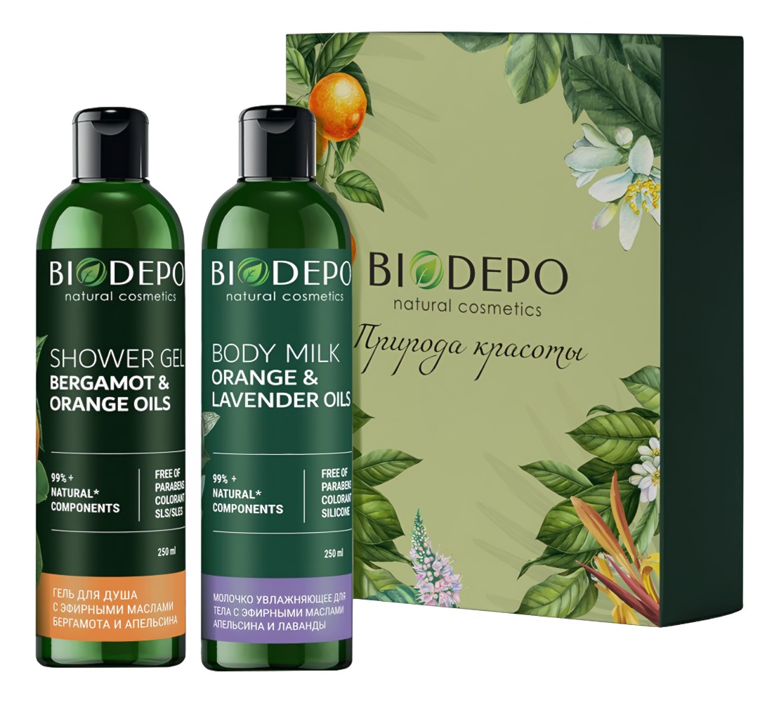 ПН Biodepo Очищение и питание( гель д/душа с маслами 250мл + молочко для тела увлажняющее 250мл)