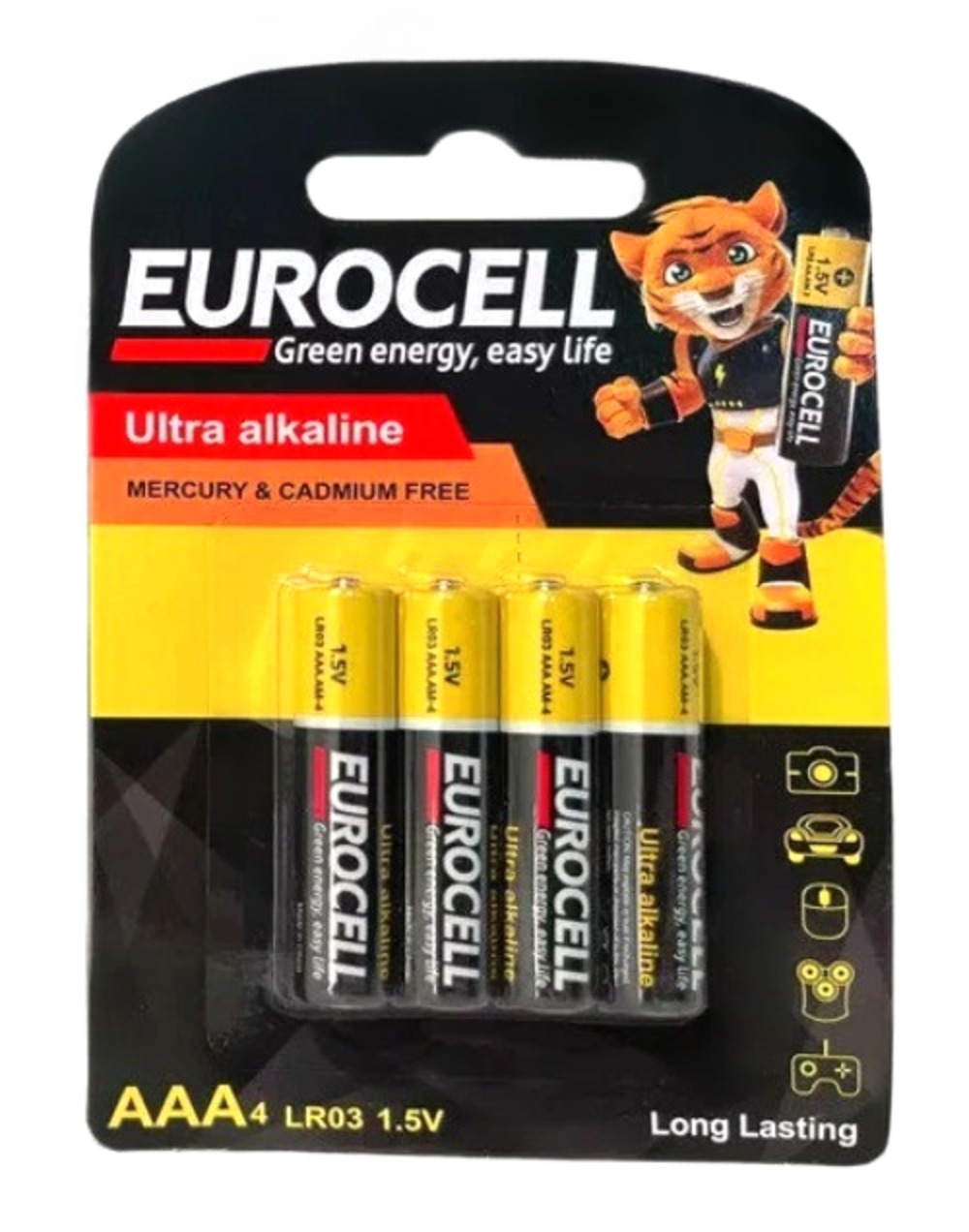 Батарейки Eurocell алкалиновые ААА 4шт