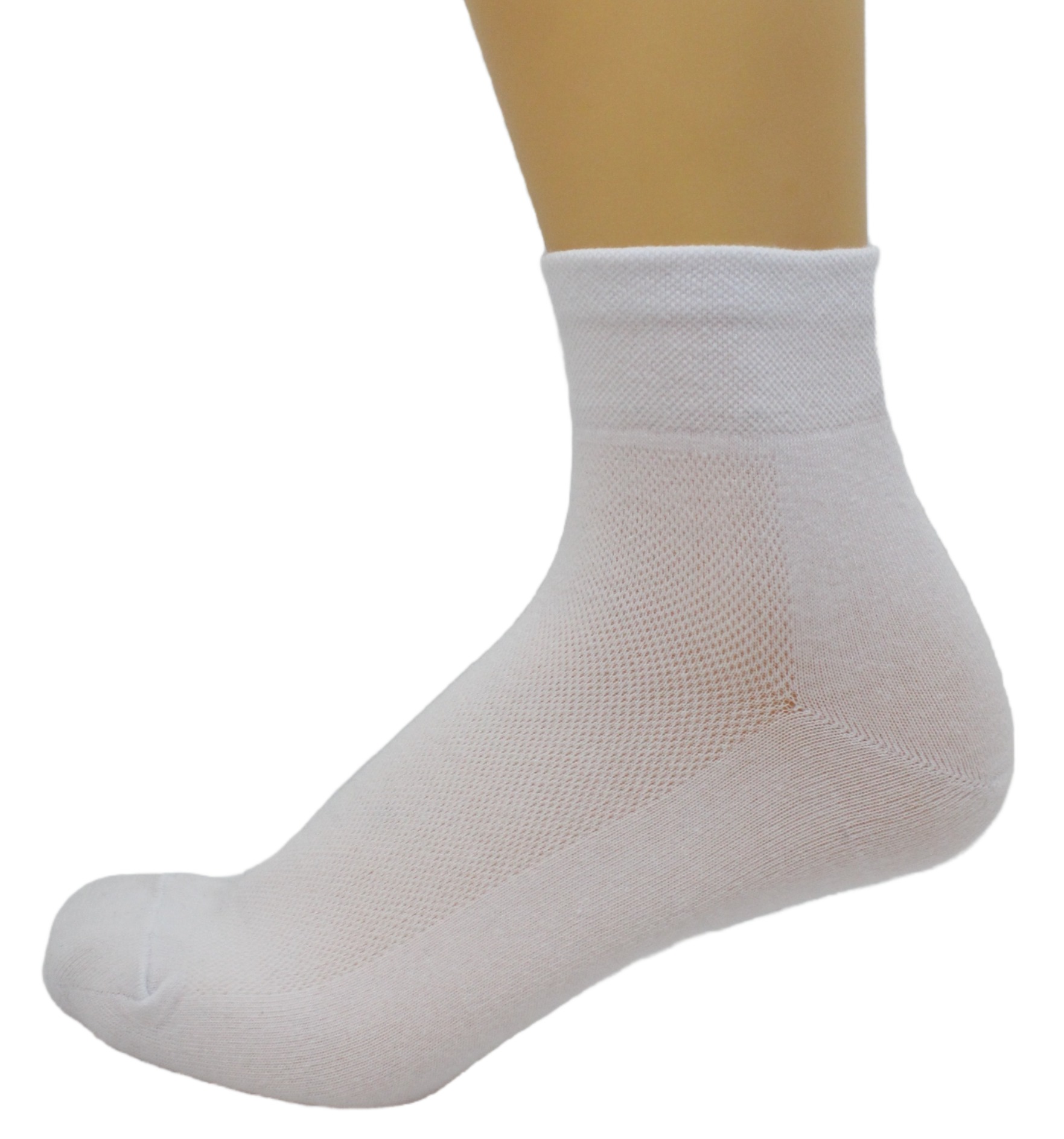 Носки мужские средний паголенок,сетка белые летние арт.2099 р25-27