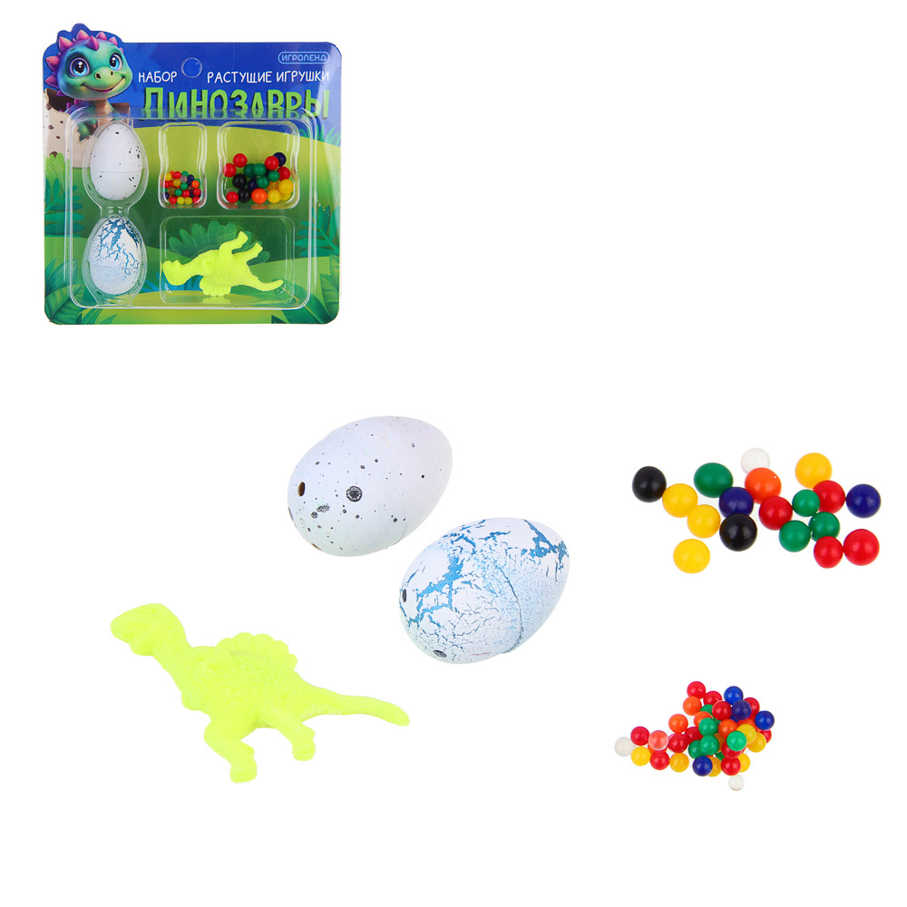 ИГРОЛЕНД Набор растущие игрушки Динозавры,РР, ТРR, 11,5х12см микс