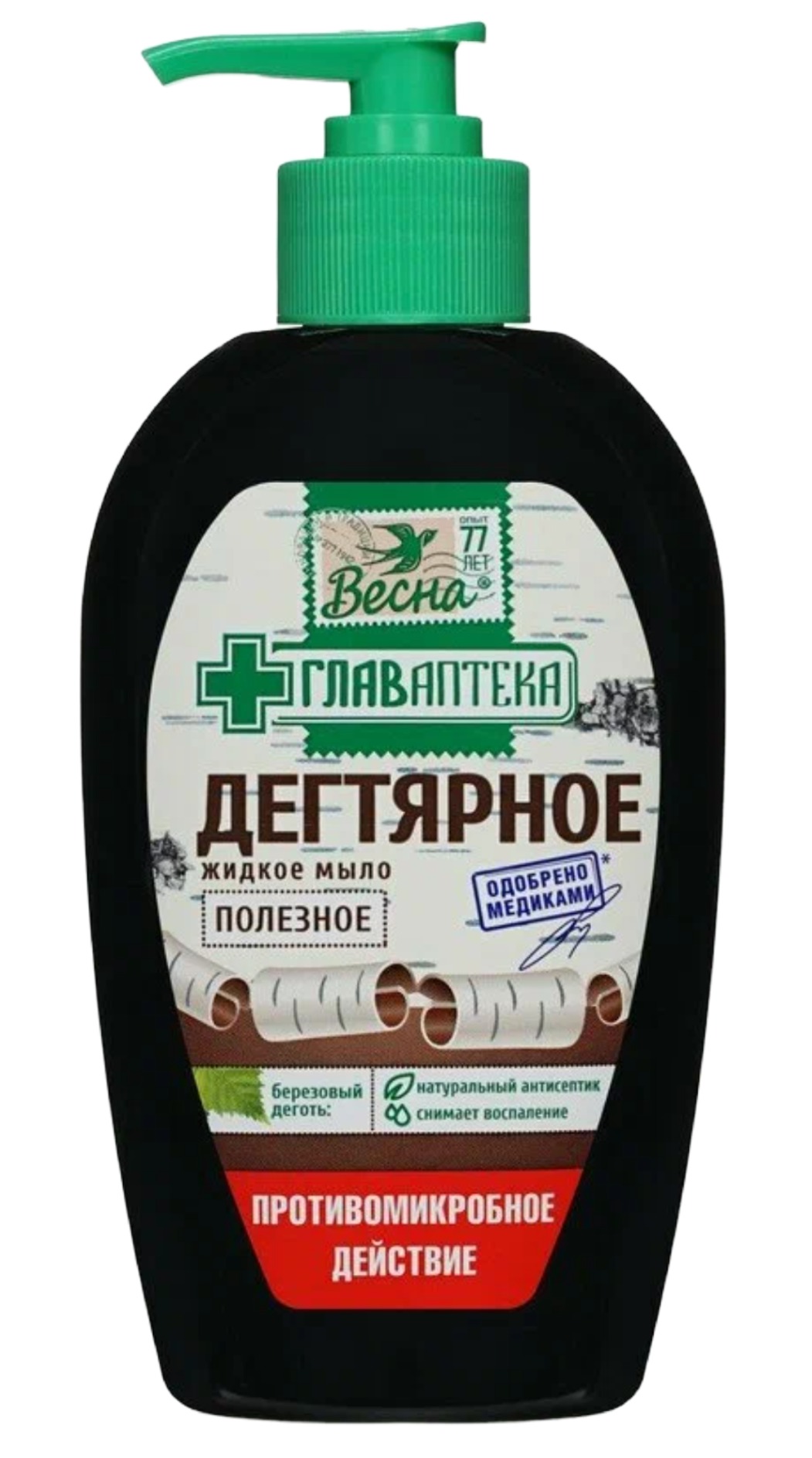Весна мыло жидкое дегтярное 280гр