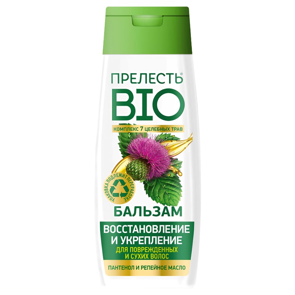 Прелесть Био бальзам д/волос Восстановление и укрепление для поврежденных и сухих волос 250мл