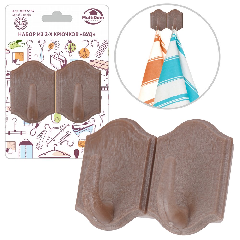 Набор из 2-х крючков "Вуд" Набор из 2-х крючков "Вуд"