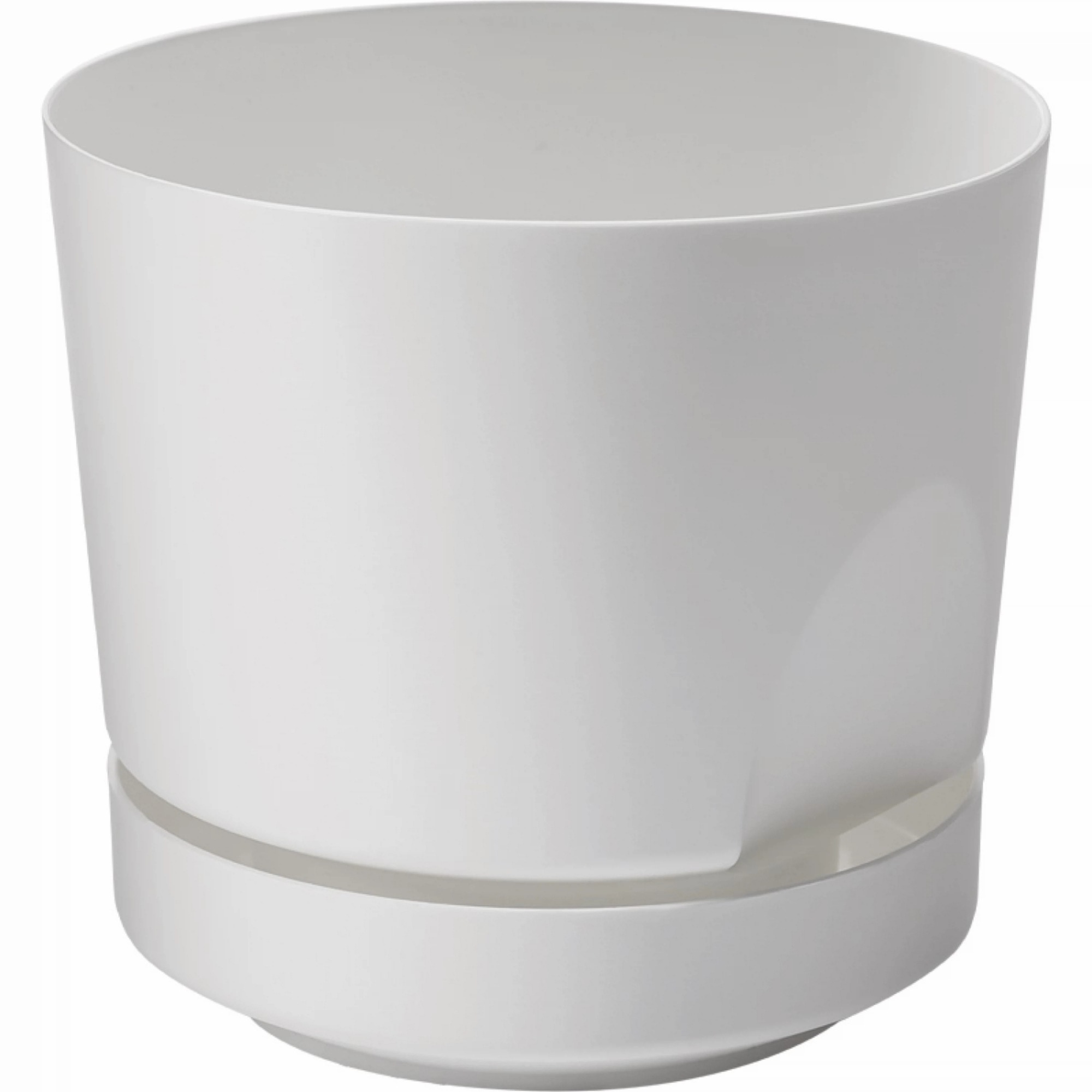 Кашпо Тренд 0,8л, d12см, h11см белый пластик