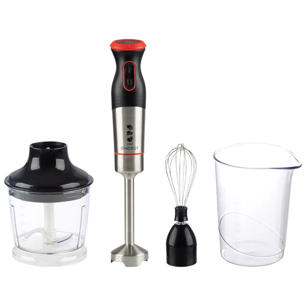 Блендер погружной Energy EN-141 1200Вт 2 скорости, стакан для смешивания, венчик, измельчитель