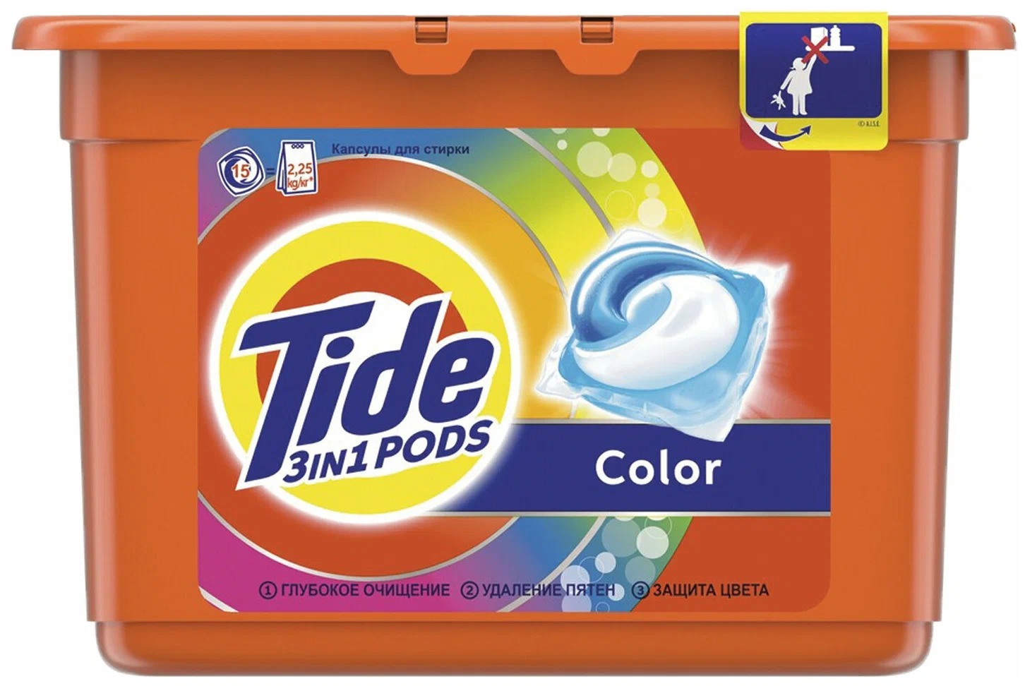 Тайд жидкий в растворимых капсулах 24,8грх14/15шт (Color)