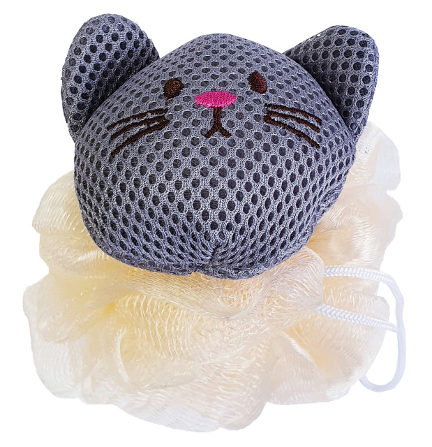 Мочалка детская Кошка 44165