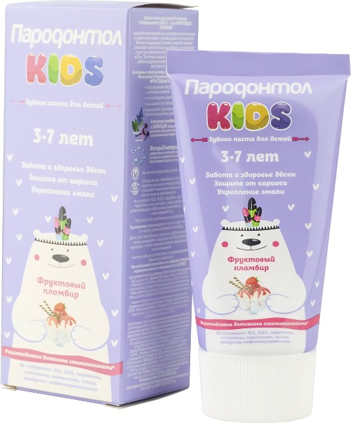Пародонтол детская Kids 3-7лет Фруктовый пломбир 62гр