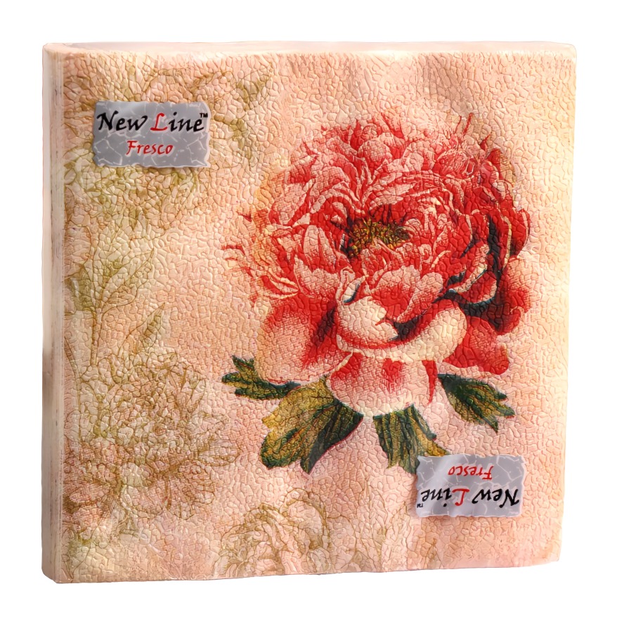 Салфетки "New line" Fresco 2-слоя 20л 33*33 Пионы