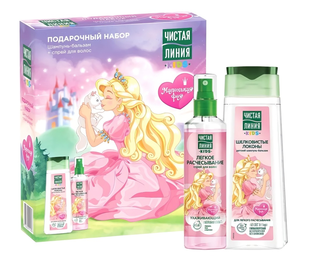 Чистая линия Шелковистые локоны (240мл+160мл) 2023