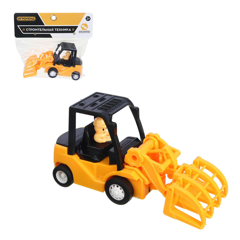 ИГРОЛЕНД Машинка инерционная "Строительная техника" ABS, 11,7х7,3х6см,5 дизайнов