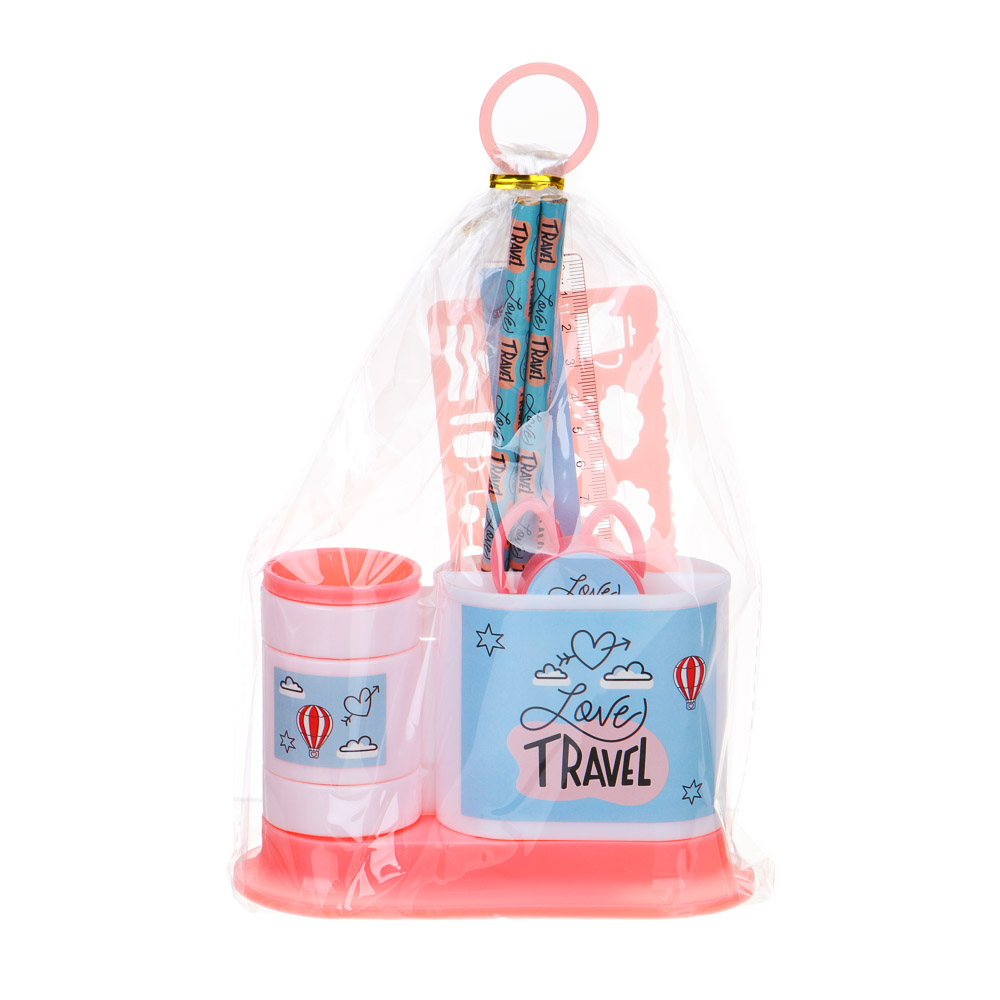 ТРЕВЕЛ Органайзер канцелярский 4 отдела 7 предметов