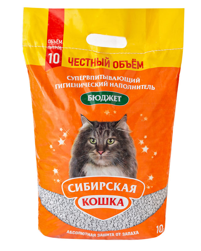 Сибирская кошка Наполнитель Бюджет 10л