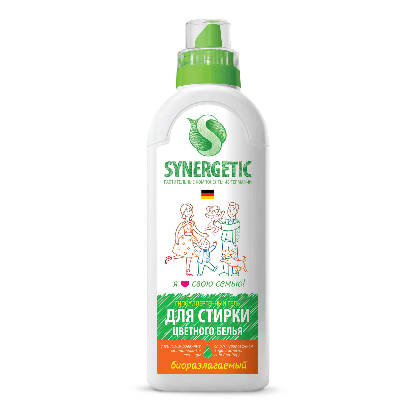 SN Биоразлагаемый концентрированный гель для стирки для цветного белья 750мл