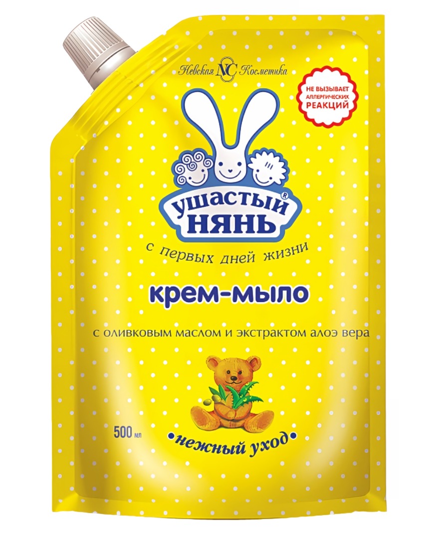 Ушастый нянь с алоэ жидкое крем-мыло 500мл 12537 дойпак