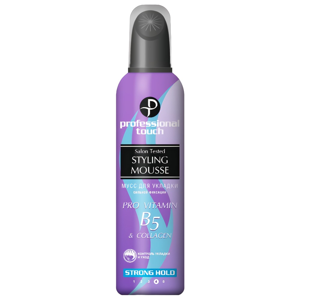Prof.Touch мусс д/волос pro vitamin B5 & Collagen сильная фиксация 150 мл