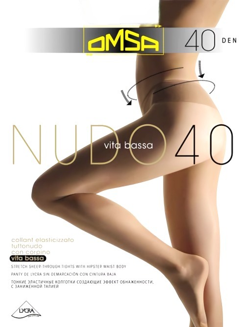 OMSA Колготки 222 Oms Nudo Vita Bassa 40 den  (3, Lola)