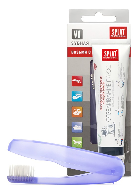 Splat"дорожный набор"зубная паста White Pluse 40мл + зубная щётка