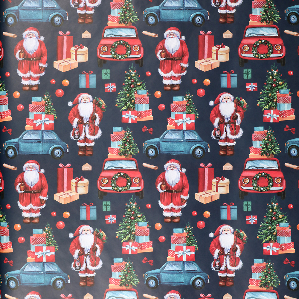 СНОУ БУМ Бумага упаковочная.мелованая 2023 70х100см