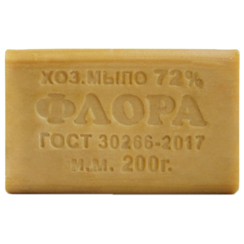 Мыло(Флора) хозяйственное твердое 72% 200 гр премиум      